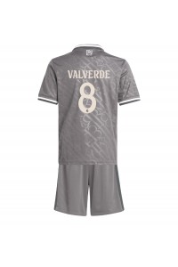 Fotbalové Dres Real Madrid Federico Valverde #8 Dětské Třetí Oblečení 2024-25 Krátký Rukáv (+ trenýrky)